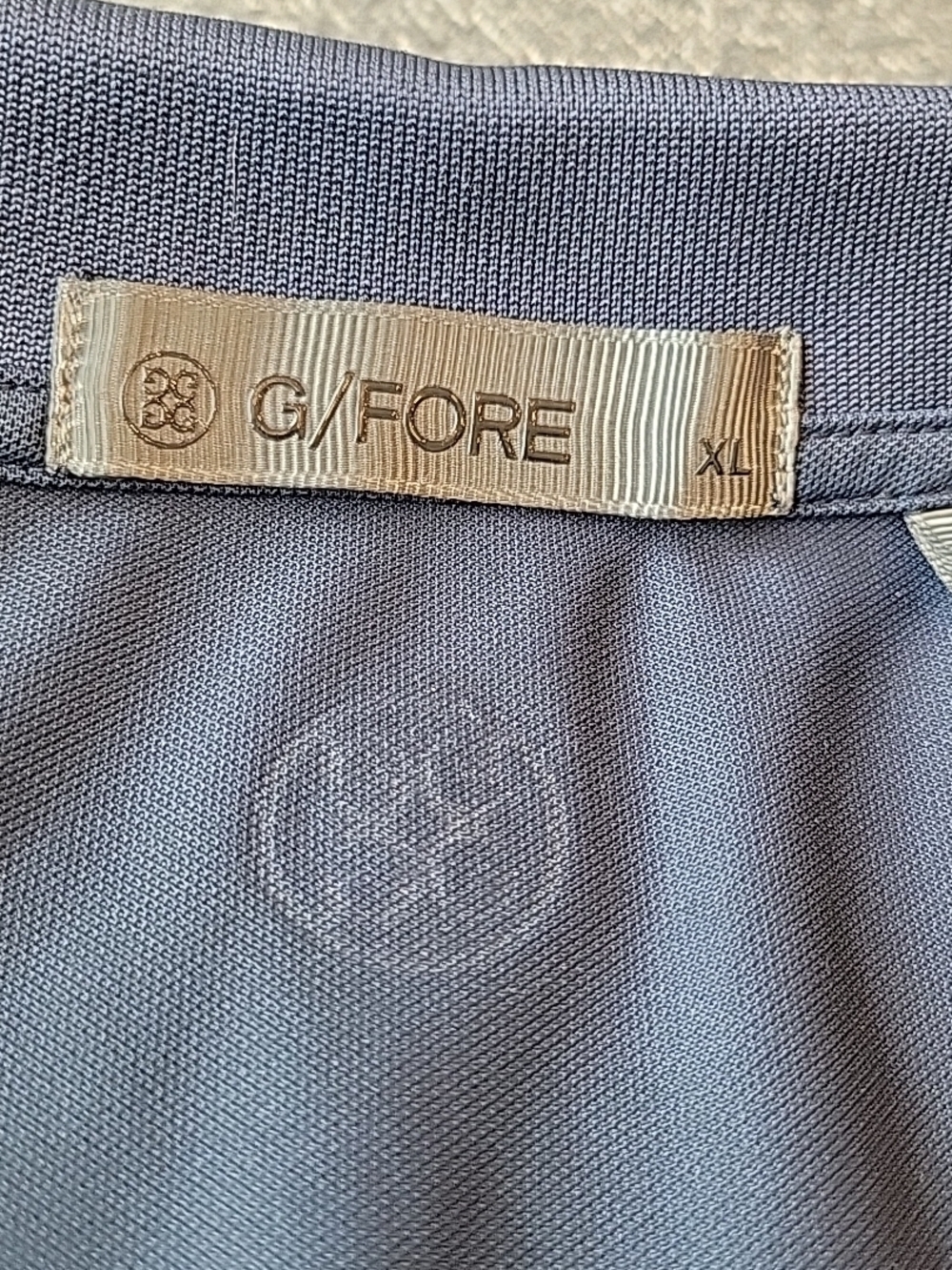 G/Fore Polo Shirt Men's XL Navy Performance Golf Stretch Johnny Collar Preppy - Picture 4 of 7